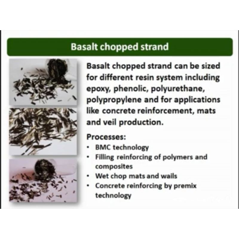 Forged chop Basalt Fiber 6mm/12mm/15mm/19mm cuts High strength and ultra-lightweight