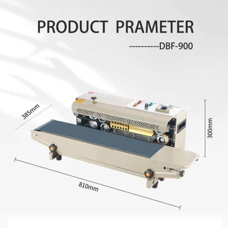 DBF-900 Continuous plastic bag heat band sealer sealing machine