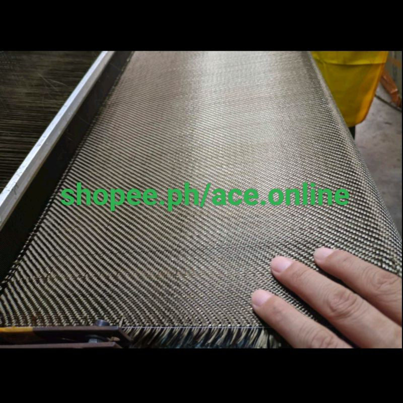 1m*1m Basalt fiber twill 300GSM cloth fabric (Color: DARK GOLDEN BROWN🟤 METALLIC, NOT BLACK)