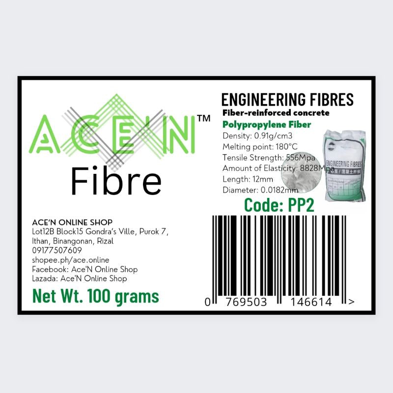 Polypropylene pp fiber for cement construction additive anti-crack 100g